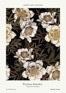 Poster Pivoines Blanches